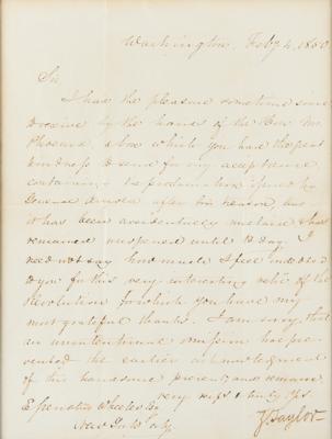 Lot #9 Zachary Taylor Letter Signed as President on Benedict Arnold - Image 2