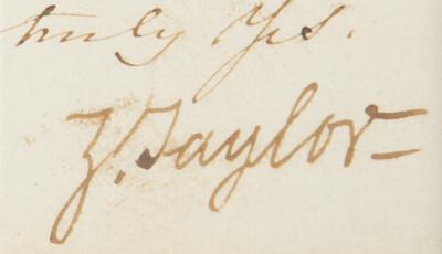Lot #9 Zachary Taylor Letter Signed as President on Benedict Arnold - Image 3