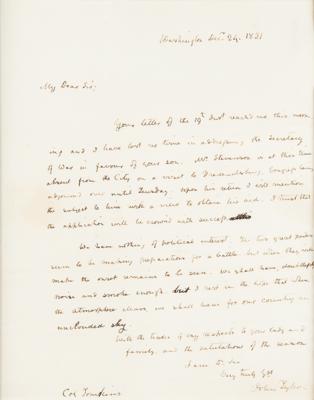 Lot #6 John Tyler Autograph Letter Signed on Politics - Image 2