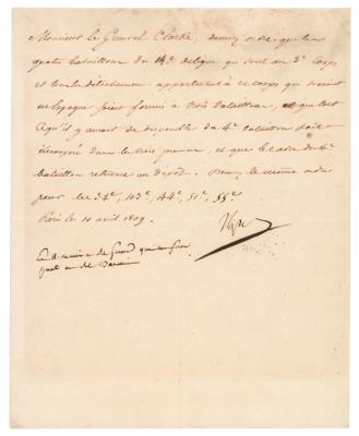Lot #355 Napoleon Letter Signed