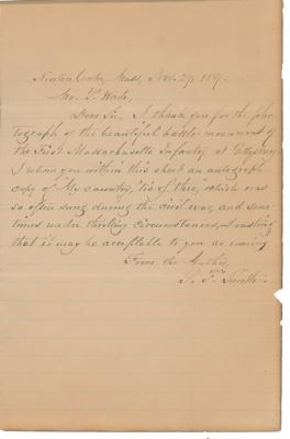 Lot #498 Samuel Francis Smith Signed Handwritten Lyrics for 'America' - Image 1