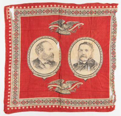 Lot #21 James A. Garfield and Chester A. Arthur 1880 Campaign Bandana - Image 1