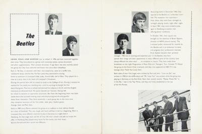 Lot #570 Beatles: McCartney, Harrison, and Starr Signed 1963 Program to Ringo's Neighbor - Image 2