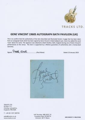 Lot #674 Gene Vincent Signature - Image 2