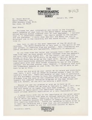 Lot #8056 Steve Wozniak Document Signed - Image 2