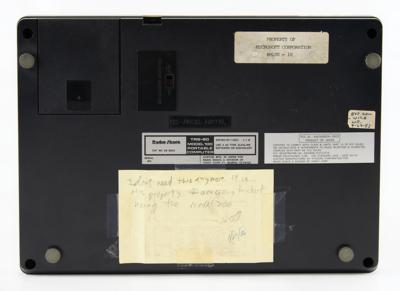 Lot #8045 Bill Gates Personally-Used TRS-80 Model 100 Computer with Autograph Note Signed