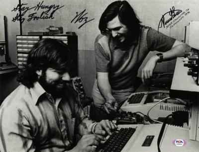 Lot #8039 Apple: Wozniak and Wayne Signed Photograph