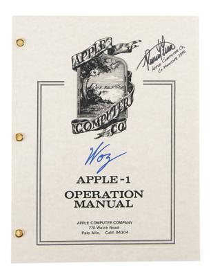 Lot #8040 Apple: Wozniak and Wayne Signed Apple-1 Replica Manual