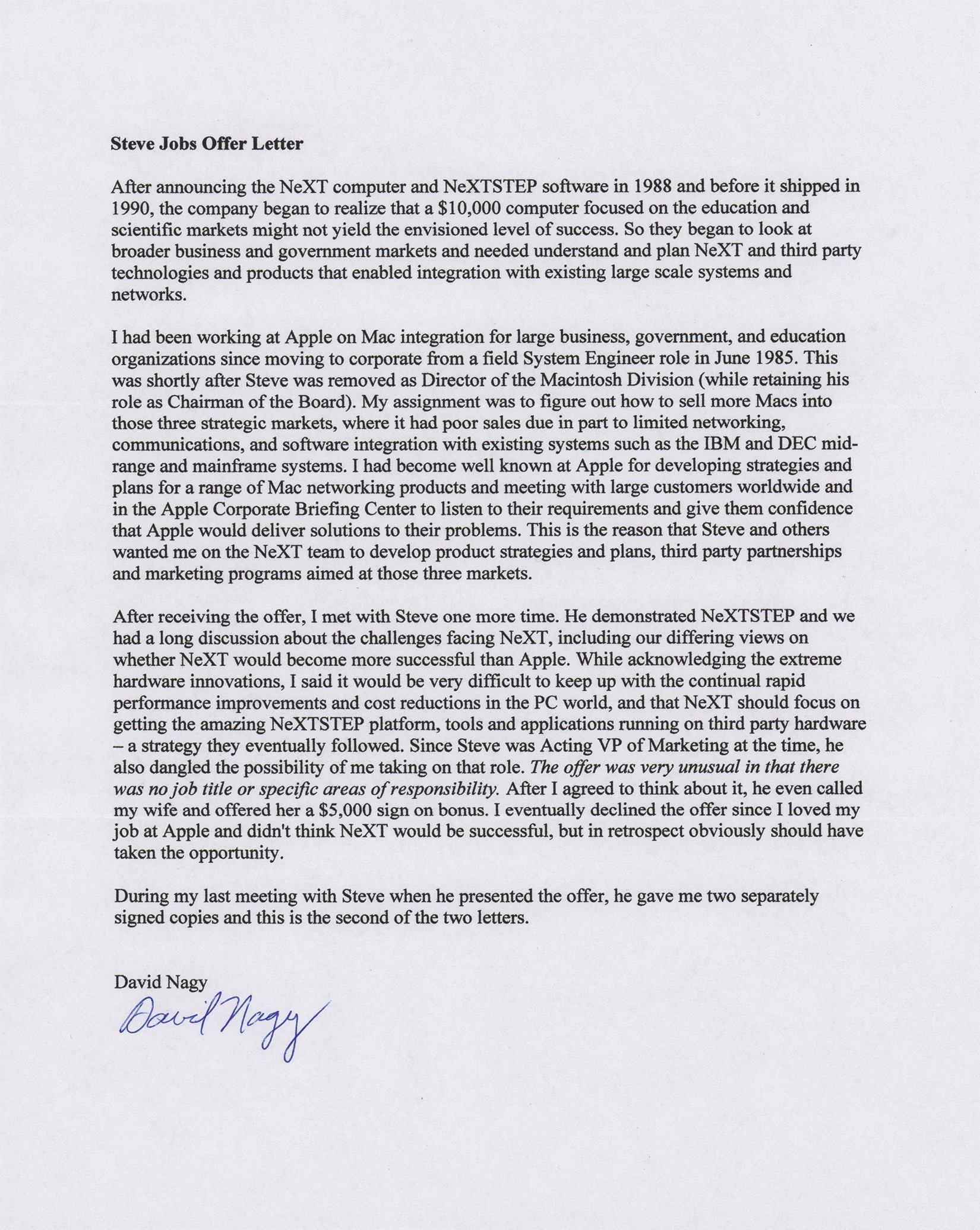 Lot #8057 Steve Jobs Typed Letter Signed - PSA GEM MINT 10 - Image 3