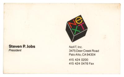 Lot #8007 Steve Jobs NeXT Business Card - Image 1