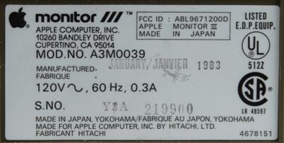 Lot #8012 Apple IIe Computer(Model A2S2064) with Apple III Monitor - Image 8