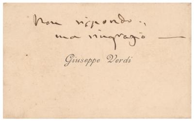 Lot #666 Giuseppe Verdi Personal Calling Card - Image 1