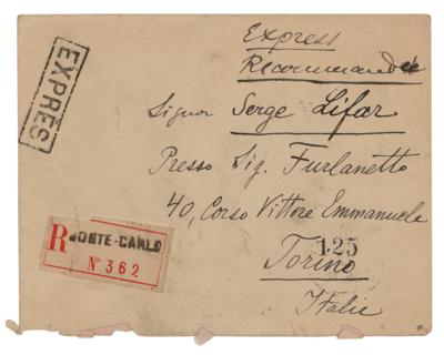 Lot #807 Sergei Diaghilev Signed Mailing Envelope - Image 2