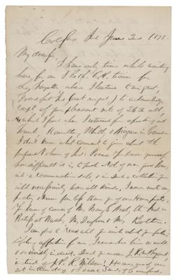 Lot #158 Schuyler Colfax (2) Autograph Letters Signed