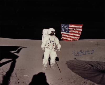 Lot #352 Edgar Mitchell Signed Photograph - Image 1