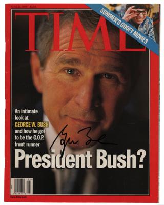 Lot #37 George W. Bush Signed Magazine