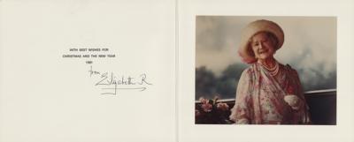 Lot #168 Elizabeth, Queen Mother Signed Christmas Card (1981)