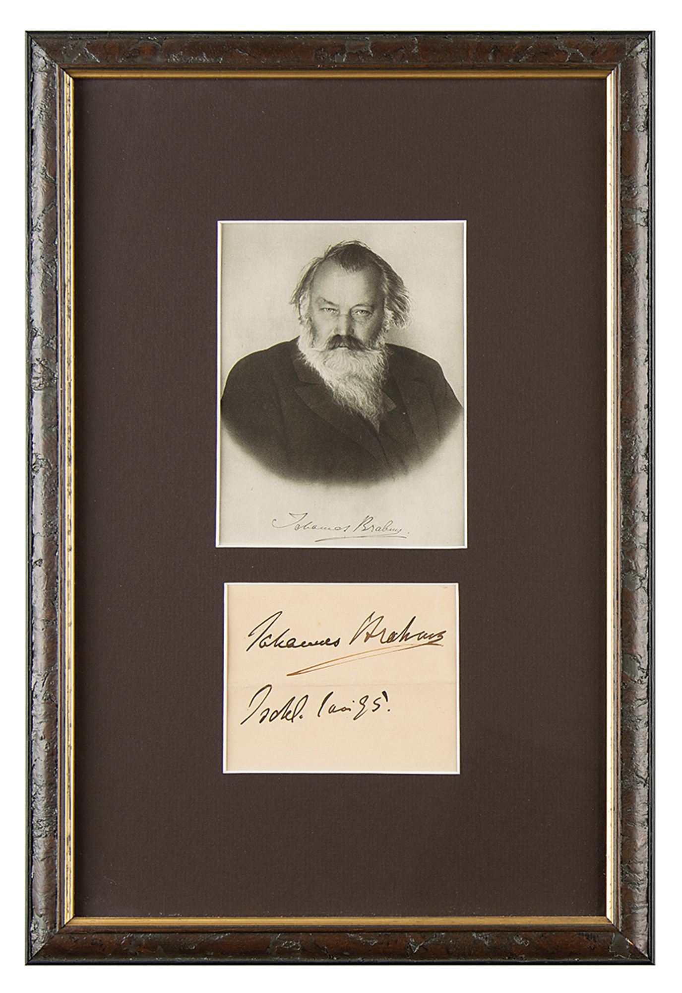 Lot #524 Johannes Brahms Signature