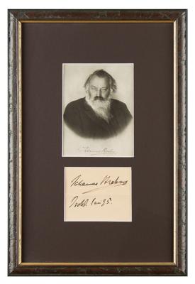 Lot #524 Johannes Brahms Signature