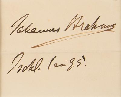 Lot #524 Johannes Brahms Signature - Image 2
