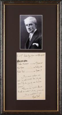 Lot #545 Maurice Ravel Autograph Letter Signed - Image 1