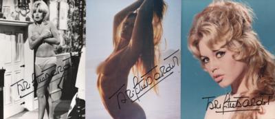 Lot #776 Brigitte Bardot (3) Signed Photographs