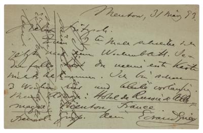 Lot #534 Edvard Grieg Autograph Letter Signed