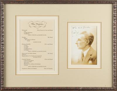 Lot #544 Maurice Ravel Signed Photograph - Image 1