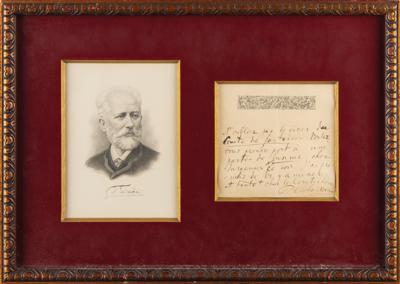Lot #553 Pyotr Ilyich Tchaikovsky Autograph Letter Signed - Image 1
