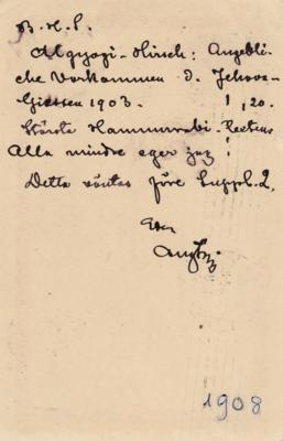 Lot #505 August Strindberg Autograph Letter Signed