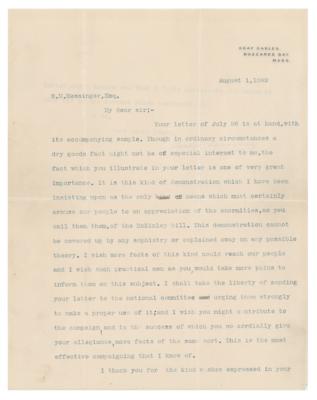 Lot #54 Grover Cleveland Typed Letter Signed