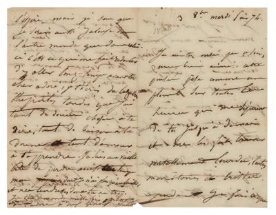 Lot #431 Victor Hugo: Juliette Drouet Autograph Letter Signed