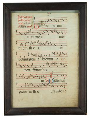 Lot #140 15th Century Gregorian Chant Leaf - Image 3