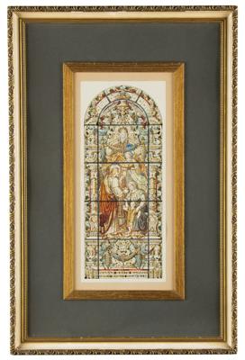 Lot #388 John La Farge: Original Stained Glass Painting Attributed to La Farge - Image 2