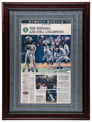 Lot #928 NY Yankees: 2000 Multi-Signed Photograph w/ Jeter, Rivera, Torre - Image 2