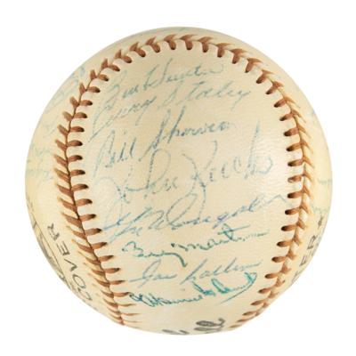 Lot #914 NY Yankees: 1956 Team-Signed Baseball w/ Mantle, Berra, Ford - Image 4