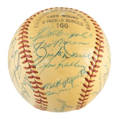 Lot #912 NY Yankees: 1953 Team-Signed Baseball w/ Mantle, Ford, Berra