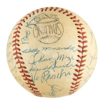 Lot #912 NY Yankees: 1953 Team-Signed Baseball w/ Mantle, Ford, Berra - Image 3