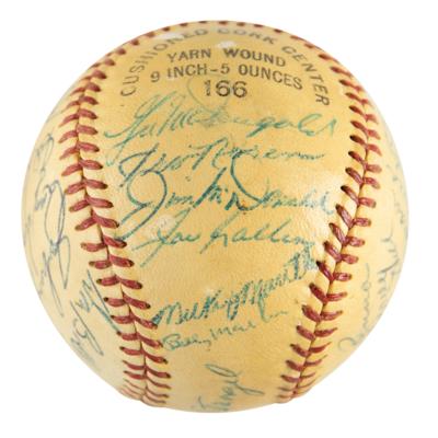 Lot #912 NY Yankees: 1953 Team-Signed Baseball w/ Mantle, Ford, Berra - Image 6
