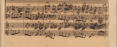 Lot #514 Johann Sebastian Bach Handwritten Church Cantata Manuscript - Image 2