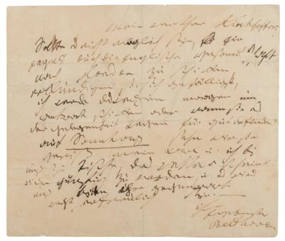 Lot #516 Ludwig van Beethoven ALS on 'Missa Solemnis' - Image 1