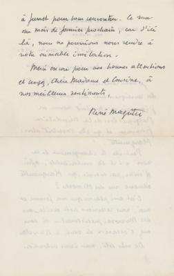 Lot #371 Rene Magritte Autograph Letter Signed - Image 2