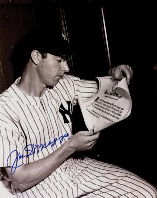 Lot #924 Joe DiMaggio Signed Photograph