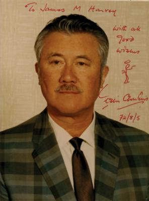 Lot #460 Leslie Charteris Signed Photograph with Sketch