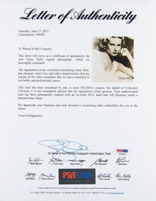 Lot #748 Grace Kelly Signed Photograph - Image 3