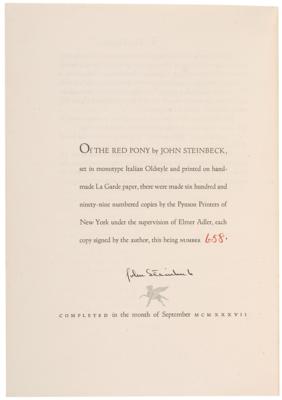Lot #442 John Steinbeck Signed Book - Image 2