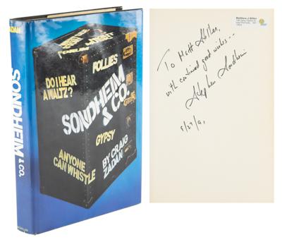 Lot #684 Stephen Sondheim Signed Book