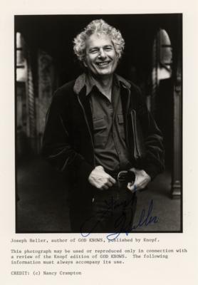 Lot #475 Joseph Heller (2) Signed Items: Photograph and Program - Image 1