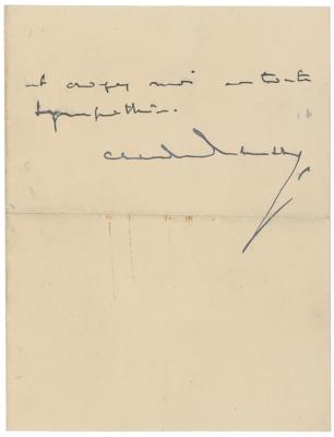 Lot #527 Claude Debussy Autograph Letter Signed - Image 2