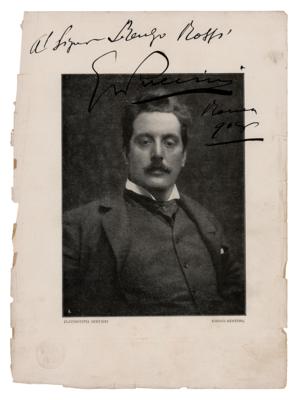 Lot #541 Giacomo Puccini Signed Photograph